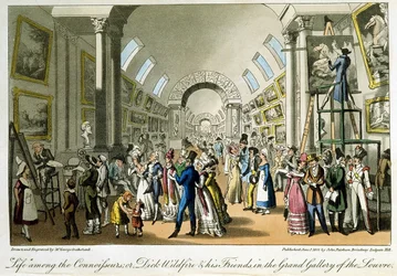 Die große Galerie des Louvre - in „Life in Paris“ von David Carey, London