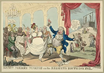 Fröhliches Feiern am Geburtstag des Regenten, 1812