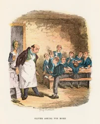 Oliver bittet um mehr, Illustration für 