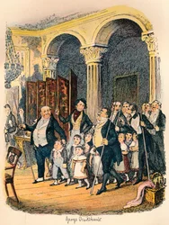 Öffentliche Abendessen, ca. 1900