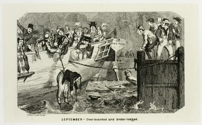 September - Überbordet und untergebracht aus George Cruikshank
