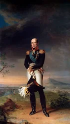 Porträt von Feldmarschall Graf Mikhail Barklay-de-Tolli, 1829