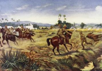 Private Charles Hull rettet das Leben von Captain G E D Learoyd, Hafiz Kor, Nordwestgrenze, Indien, 5. September 1915