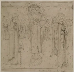 Die wunderbare Gestalt der Liebe, die sich zurückzieht, ca. 1898-1901