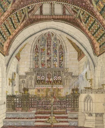 Entwurf für polychrome Dekoration einer Kirche