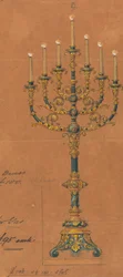 Entwürfe für Jones und Willis, Metall- und Holzarbeiter und Kirchenmöbelhersteller aus Birmingham und London