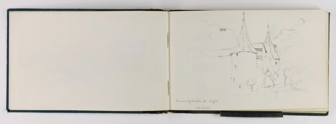 (Skizzenbuch) Ecke des Schlosses in Aigle