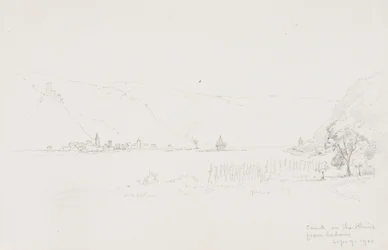 Caub am Rhein von unten