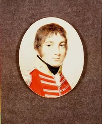 Miniatur von Oberst J. Houlton der Wiltshire Miliz, ca. 1801