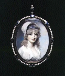 Porträtminiatur von Mrs Lindsay (?) ca. 1790