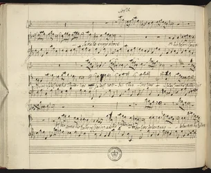 f.44v, Händels Semele Autograph-Partitur