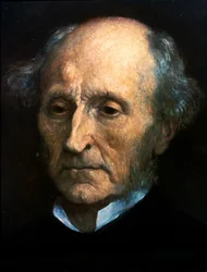Porträt von John Stuart Mill. Britischer Philosoph und Ökonom 1806 bis 1873. Gemälde von G.F. Watts. London National Portrait Gallery
