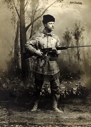 Theodore Roosevelt in Wildleder, Dakota-Territorium ca. 1885 (s/w Foto)