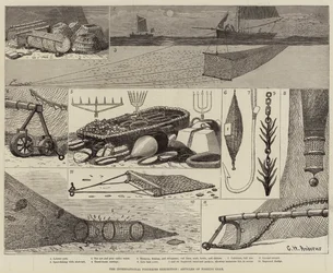 Die Internationale Fischereiausstellung, Angelgeräte