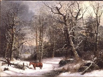 Holzfäller im Winter