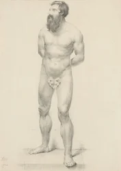 Stehender männlicher Akt mit Feigenblatt, 1844