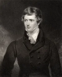 Edward George Geoffrey Smith Stanley, graviert von H. Robinson, aus 