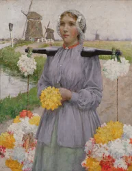 Ein niederländisches Blumenmädchen