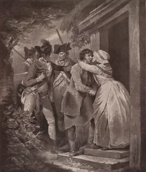 Deserteur verabschiedet sich von seiner Frau, 1791-1909