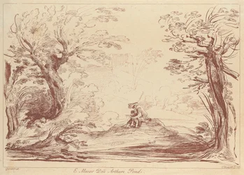 Ohne Titel: Landschaft mit Figuren