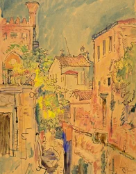 Ein Kanal in Venedig