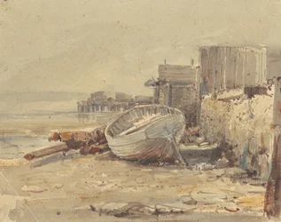 Gestrandetes Schiff, ca. 1880