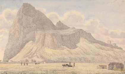 Der Felsen von Gibraltar, von der Nordfrontwache