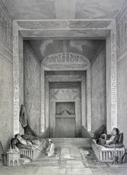 Innenraum eines Tempels, Ägypten, 19. Jahrhundert