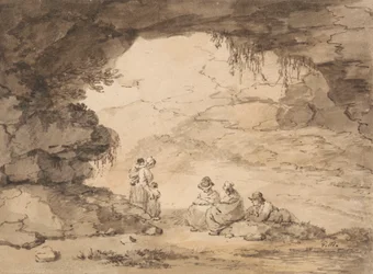 Bauern in einer Grotte