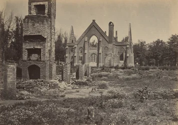 Ruinen in Columbia, South Carolina, 1860er Jahre