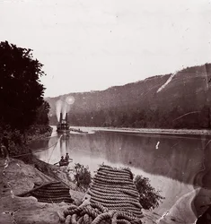 U.S. Transport in Rapids, Tennessee RiverThe Suck - Tennessee River unterhalb von Chattanooga