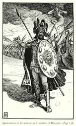 Die Ilias: Agamemnon in seiner Rüstung und die Göttin der Zwietracht