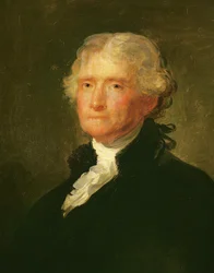 Porträt von Thomas Jefferson, nach einem Gemälde von Gilbert Stuart (1755-1828)