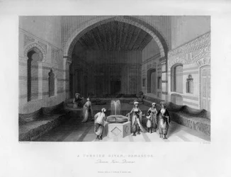 Ein türkisches Diwan, Damaskus, Syrien, 1841