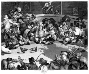 Der Hahnenkampf, um 1840