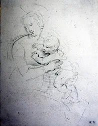 Eine Mutter und ihr Kind - Studie für die Alten