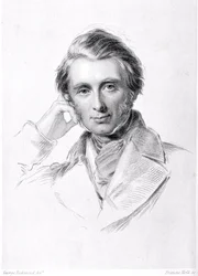 Porträt von John Ruskin (1819-1900) graviert von Francis Holl (1815-84)