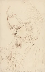 Porträt von Samuel Palmer, Kopf und Schultern