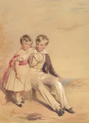 Porträt von zwei Kindern, 1837