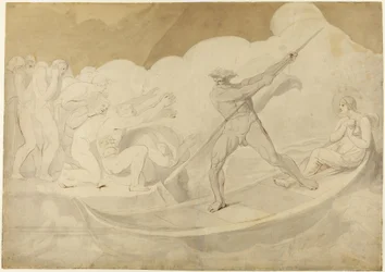 Psyche über den Styx gefahren aus Apuleius, Der goldene Esel, VI, 18