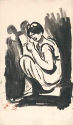 Sitzende Figur