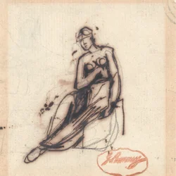 Sitzende Frau