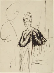 Stehende weibliche Figur, Halbfigur