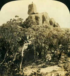 Der Aussichtsfelsen, Buffalo Ranges, Victoria, Australien, ca. 1909