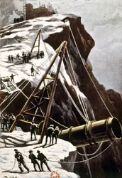 Auf den Lastwagen steigen. Von der Erde zum Mond