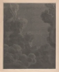 Westfenster der Kapelle, New College Oxford, Wolken, Teil der Geburtsszene