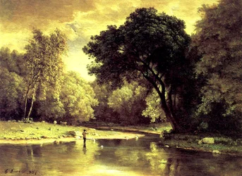 Fischer in einem Bach