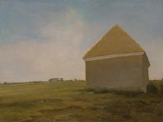 Newmarket Heath mit einem Abreibhaus