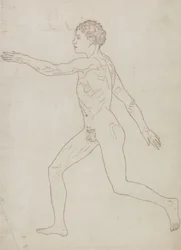 Studie der menschlichen Figur, Seitenansicht, aus 