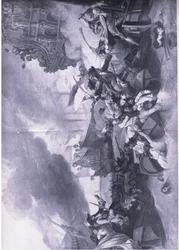 Die Schlacht von La Hogue, 23.-24. Mai 1692: Zerstörung der französischen Flotte, Illustration aus Britische Schlachten zu Land und zu Wasser, 1915
